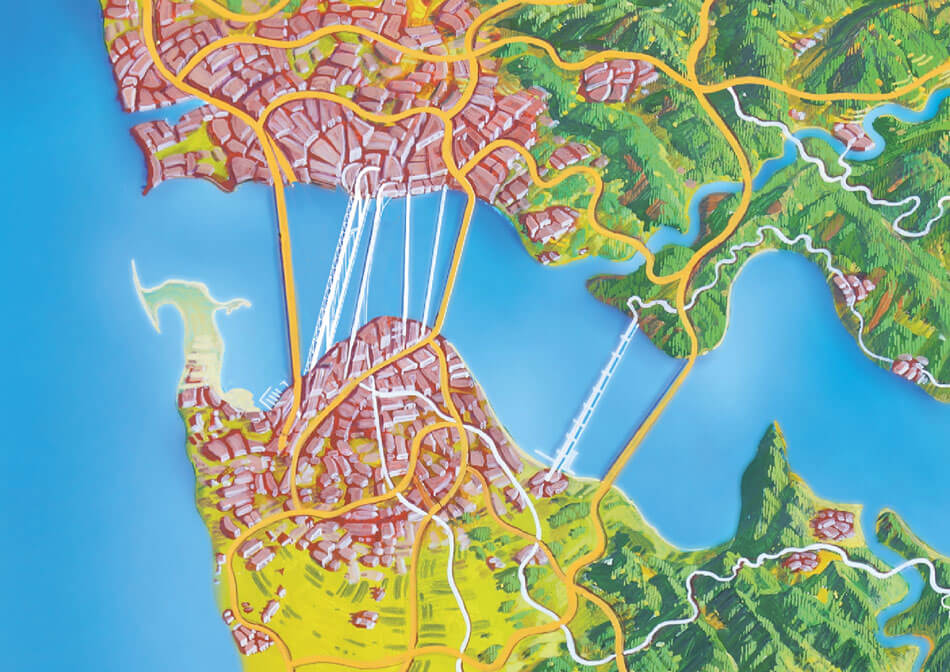 Handgezeichntete Karte Douro