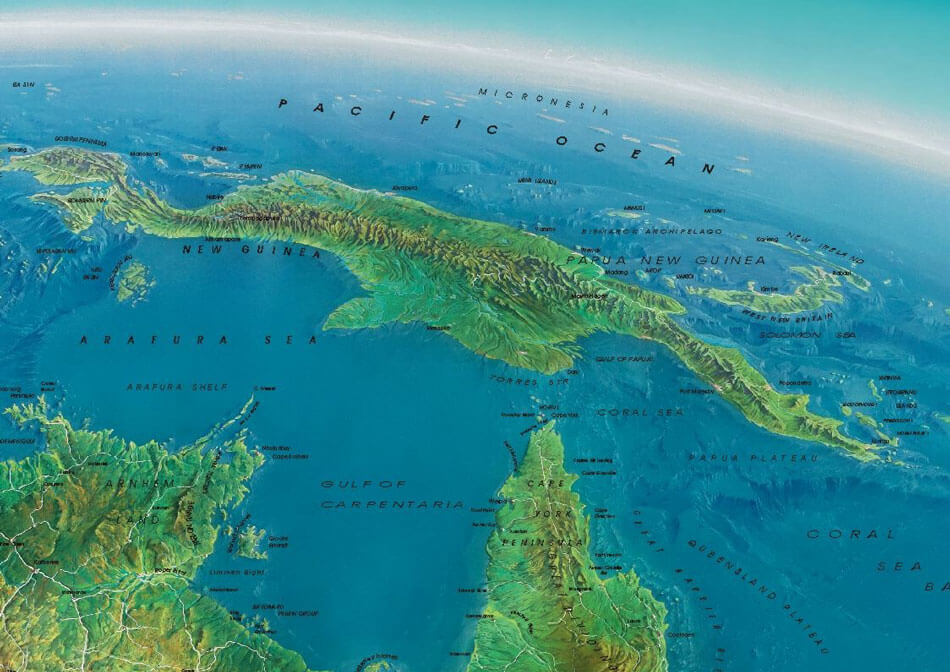 Kontinentalpanorama Australien Ausschnitt